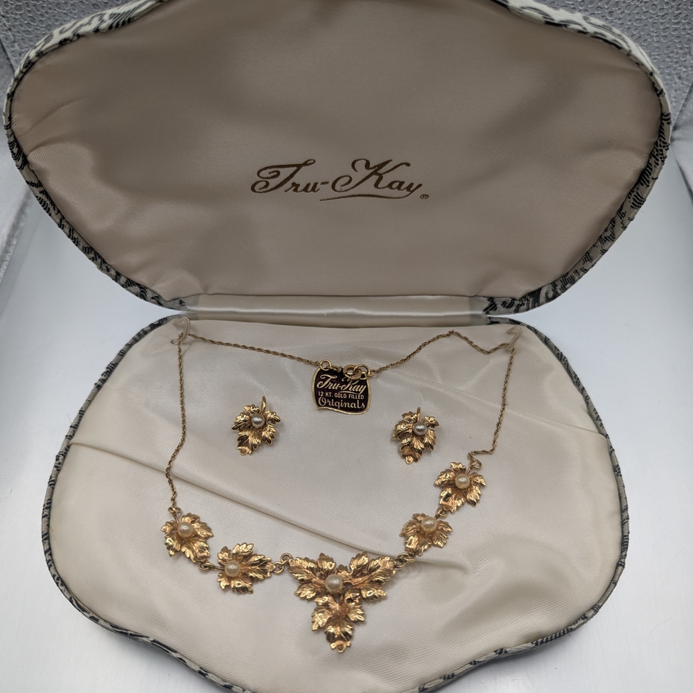 Gold filled Necklace and Earring Set